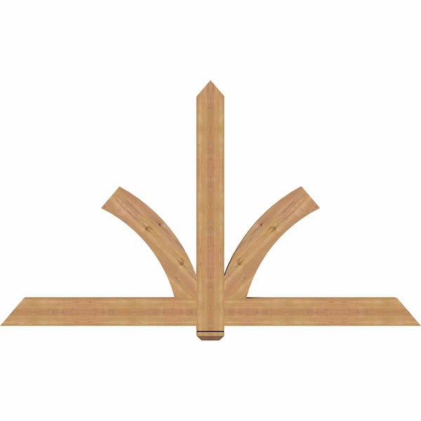 Ekena Millwork Redmond Smooth Timber Gable Bracket, Western Red Cedar, 84"W x 49"H x 3 1/2"D x 5 1/2"F, 14/12 Pitch GBW084X49X0406RED00SWR - main